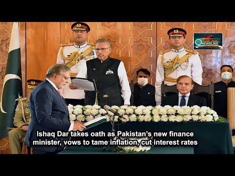 Ishaq Dar takes oath as Pakistan’s new finance minister, vows to tame inflation, cut interest rates