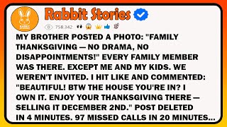 My Brother Posted A Photo: "Family Thanksgiving — No Drama, No Disappointments!" Every Family Member