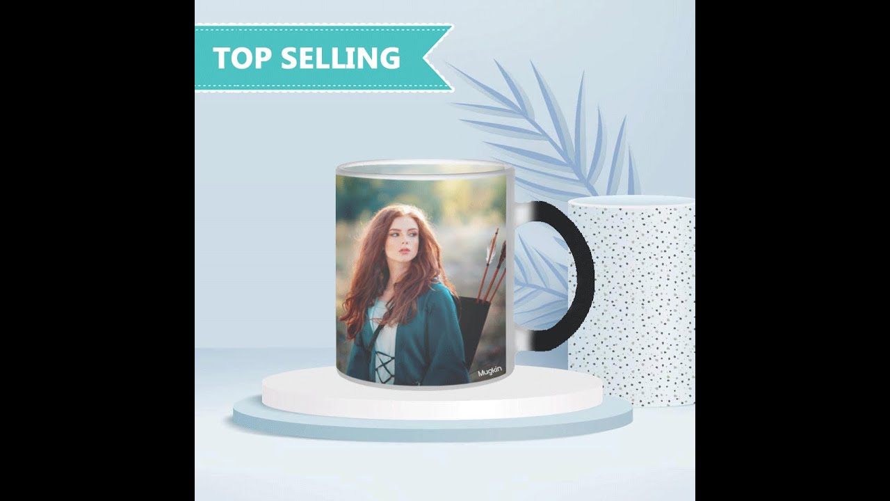 MUGKIN Personalized Photo And Text Printed Glass Frosted Mug 350ml (Order Link In The Description)