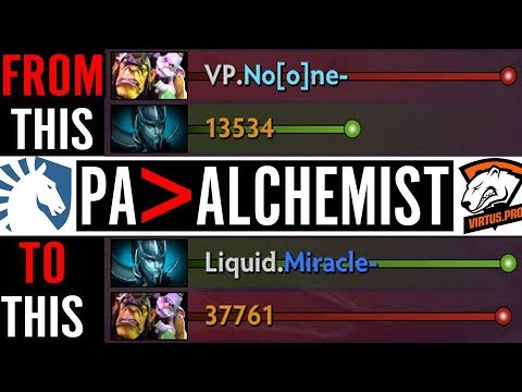 Don't do JOKE with MIRACLE PA vs Alchemist ITSN'T ABOUT FARM!!! DOTA 2 PRO