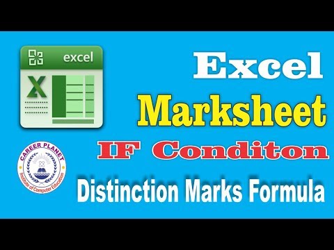 Student Marksheet in MS Excel (Hindi) |sum, Percentage, IF, Division, Distinction Marks formulas