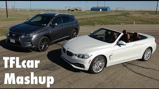 2014 BMW 435i convertible vs Lexus RX 350 F Sport Hot Lap Mashup (Part 2)
