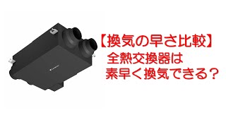 換気の速さ比較 全熱交換器は素早く換気できる?