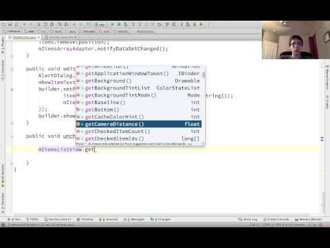 Coding an Android To Do List App Part 6