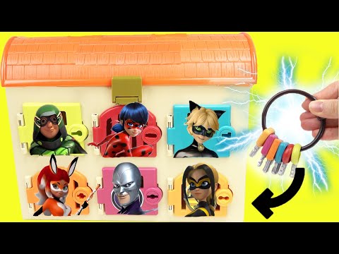 Miraculous Ladybug Surprise Doors with Keys + DIY Crafts for Kids