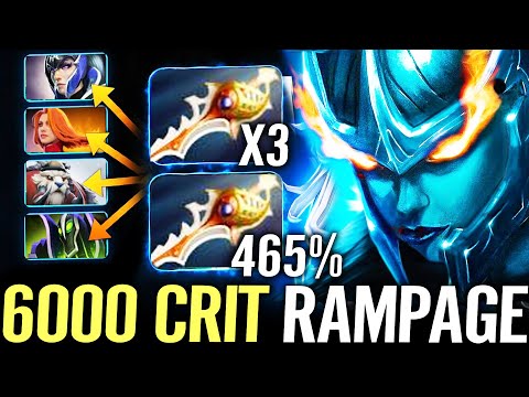 🔥 6000 CRIT/HIT Phantom Assassin 3x Rapier Carry — 465% DMG 100% Strongest Monster META Dota 2 Pro