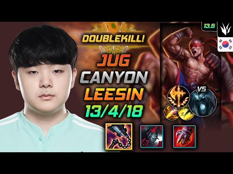 Canyon Jungle Lee Sin Build Goredrinker Conqueror - Lee Sin Jungle vs Karthus - LOL KR 13.5