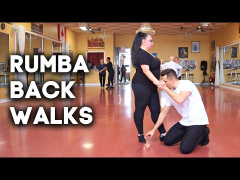RUMBA BACKWARD WALK TECHNIQUE TUTORIAL |  Rumba Basic Steps For Beginners  |  RUMBA HIP MOVEMENT