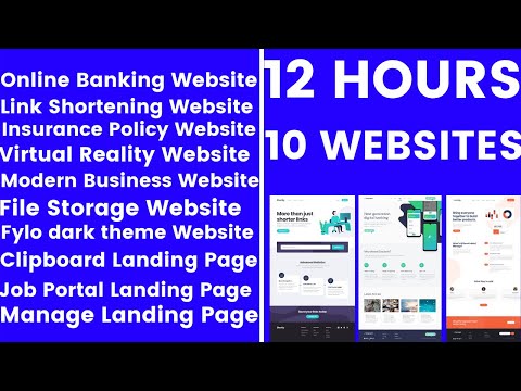 🔴10 Website Projects in 12 Hours Using HTML5 and CSS3 | HTML CSS Projects For Beginners 🔥