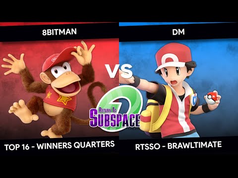 RTSSO - 8BitMan (Diddy Kong) vs DM (Pokemon Trainer) - Brawltimate - Top 16 - Winners Quarters