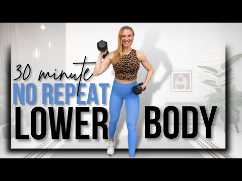 30-min NO REPEAT Lower Body Strength Workout