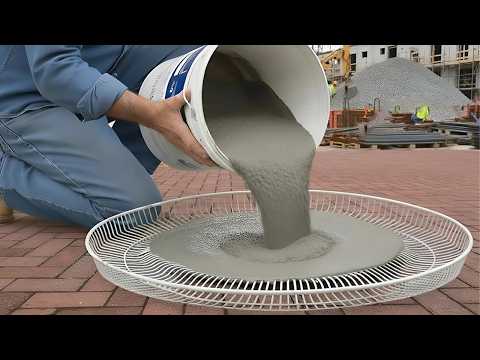 Pour Cement into old fan cage.millions of people don't know this secret😱!! creative