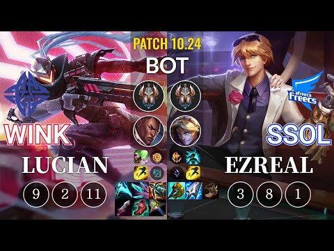 ES Wink Lucian vs AF SSol Ezreal Bot - KR Patch 10.24
