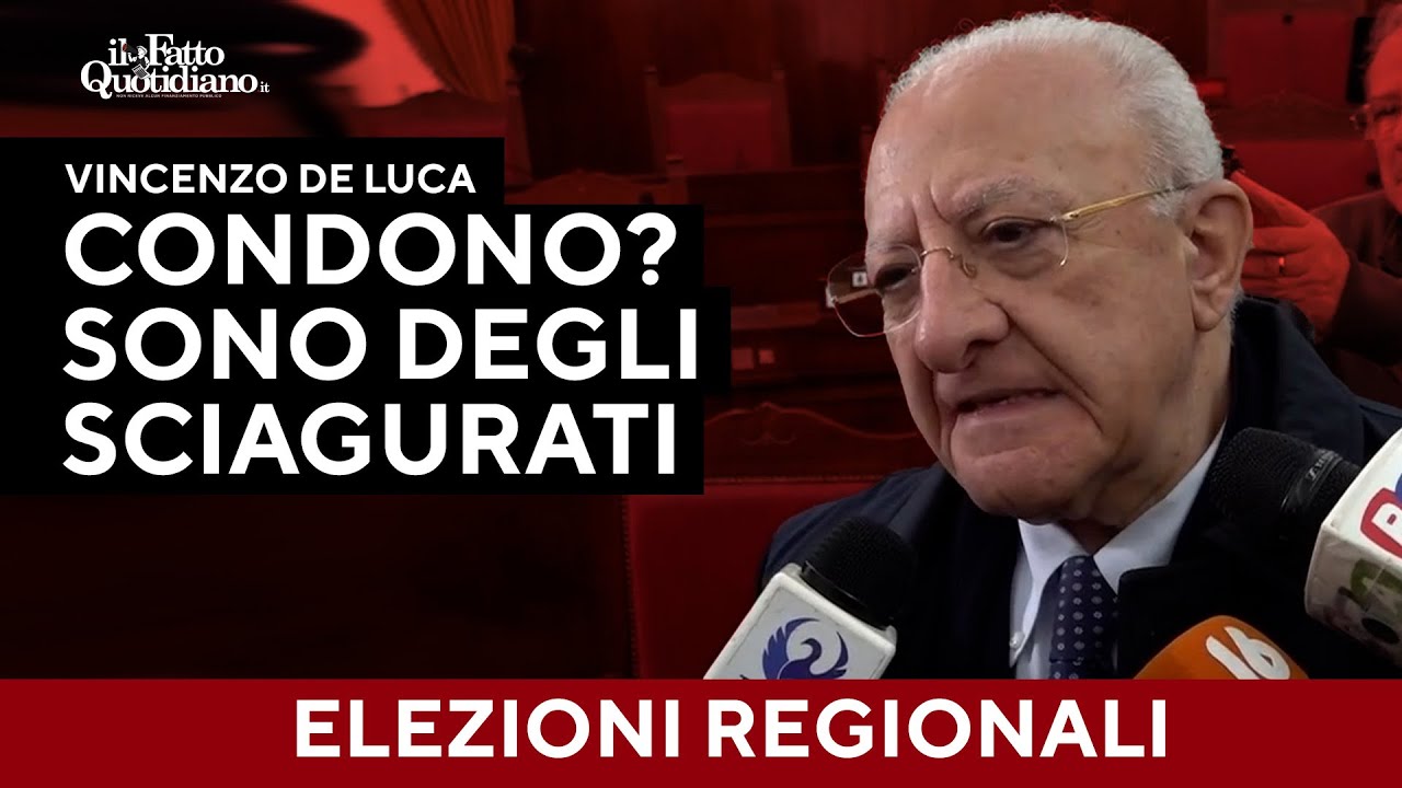 De Luca contro il condono annunciato da Meloni: "Sono degli sciagurati"
