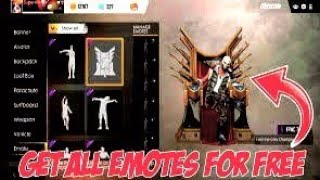 How to we unlock all emotes in free fire 100% working Trick