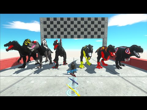 Team Superman T-rex vs Spinosaurus Dinosaurs Dark and FPS AVATAR Rescue Misson DEATH RUN - ARBS