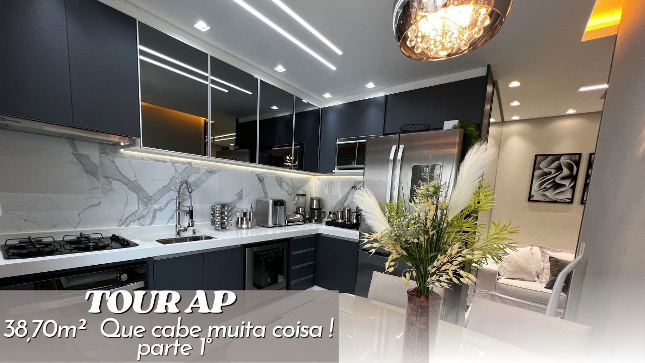 TOUR PELO MEU APARTAMENTO PEQUENO | 38 METROS