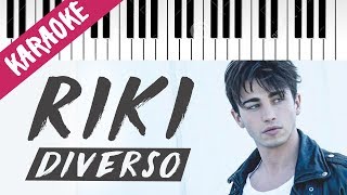 Riccardo Marcuzzo (RIKI) | Diverso | Amici 16 | Piano Karaoke con Testo