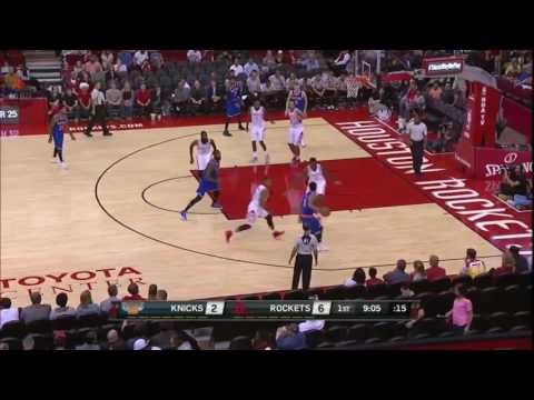 Derrick Rose first basket as a knick | Knicks vs Rockets | NBA 2016-17 Preseason