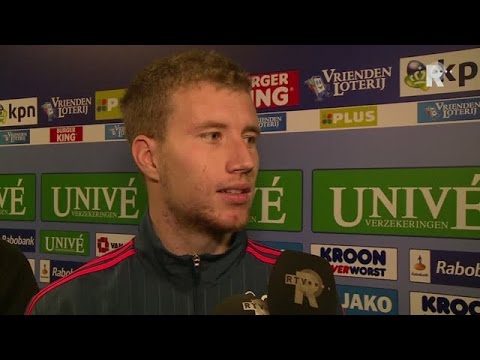 Simon Gustafson na afloop van sc Heerenveen - Feyenoord