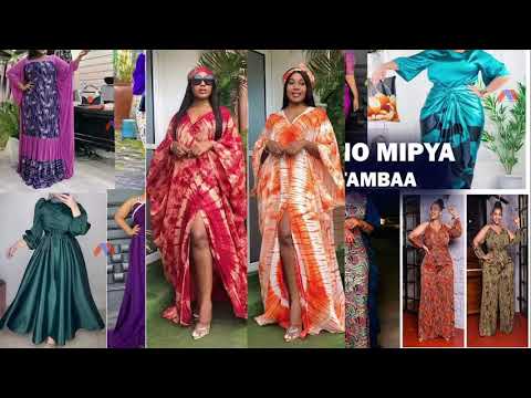 MISHONO PAMBE  MIPYA YA VITAMBAA NA MAGAUNI MAREFU  ||  ANKARA FASHION DESIGNS