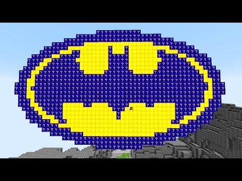 LUCKY BATMAN BLOCKS NAVY BLUE ARKHAM ASYLUM MOD CHALLENGE - MINECRAFT MODDED MINI-GAME!