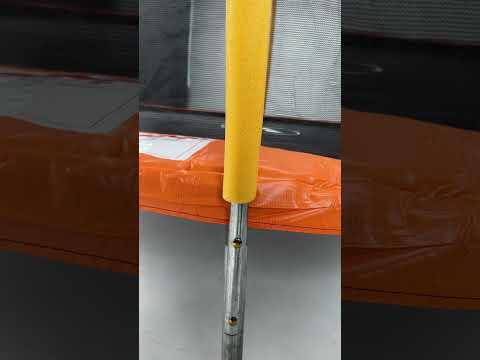 Батут дитячий 252 см з внутрішньою сіткою та драбинкою Atleto оранжевий - фото 1 - id-p2106851579