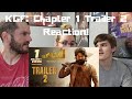 KGF: Chapter 1 Trailer 2 Reaction!