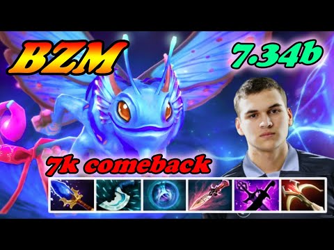 Bzm Puck mid hard game comeback vs Armel Pango | 7.34b Immortal Best Ranked Gameplay