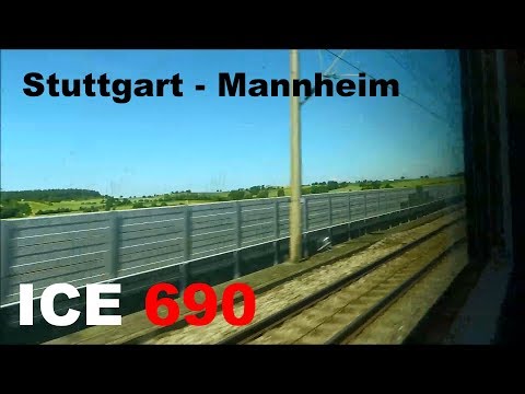 [Vmax. 260 km/h] ICE 690 (ICE 1) Mitfahrt SFS Stuttgart - Mannheim (full)