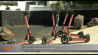 Teguise retira cerca de 100 patinetas por no solicitar licencia de actividad