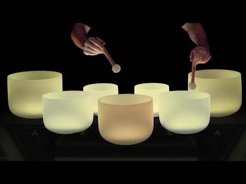 Baño sonoro con cuencos de cristal de 432 Hz | Sueño profundo y relajación
