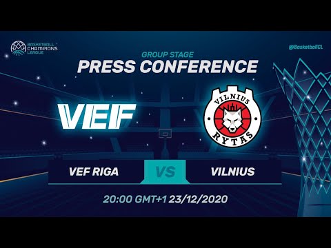 VEF Riga v Rytas Vilnius - Press Conference | Basketball Champions League 2020/21