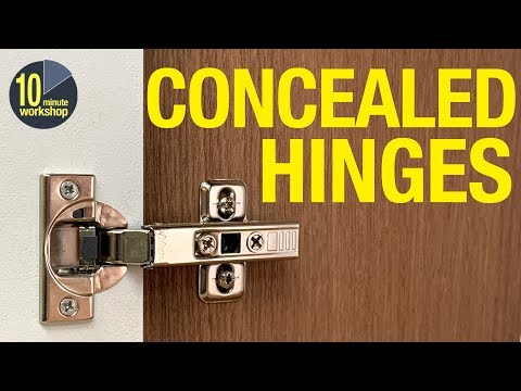 How to fit concealed (Euro-style) hinges for overlay & inset cabinet doors [video # 348]