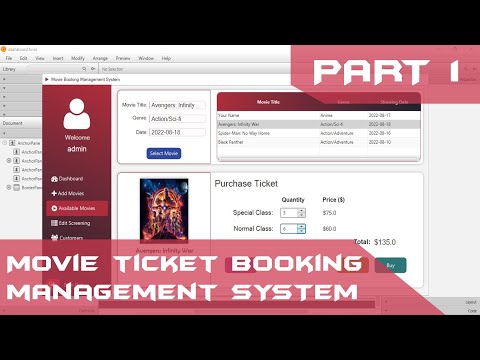 JavaFX Tutorial (PART 1/4) - Movie Ticket Booking Management System in Java Netbeans
