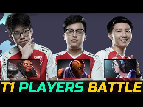 T1 PLAYERS BATTLE IN RANK - KARL CARRY VS KUKU WHITEMON DOTA 2