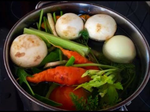 Caldo de verduras casero