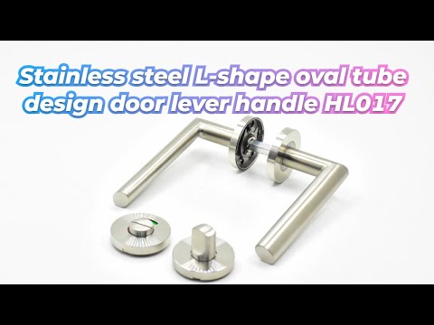 Glowing Hardware stainless steel L-shape oval tube design door lever handle HL017
