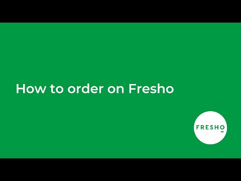 How to order on Fresho