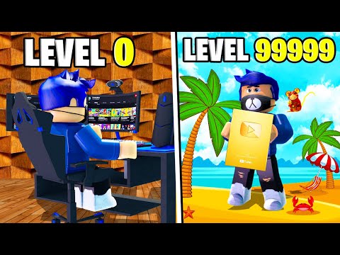 VIREI O MAIOR YOUTUBER DO MUNDO DO ROBLOX! GANHEI A PLACA SECRETA?! (YouTube Life!)
