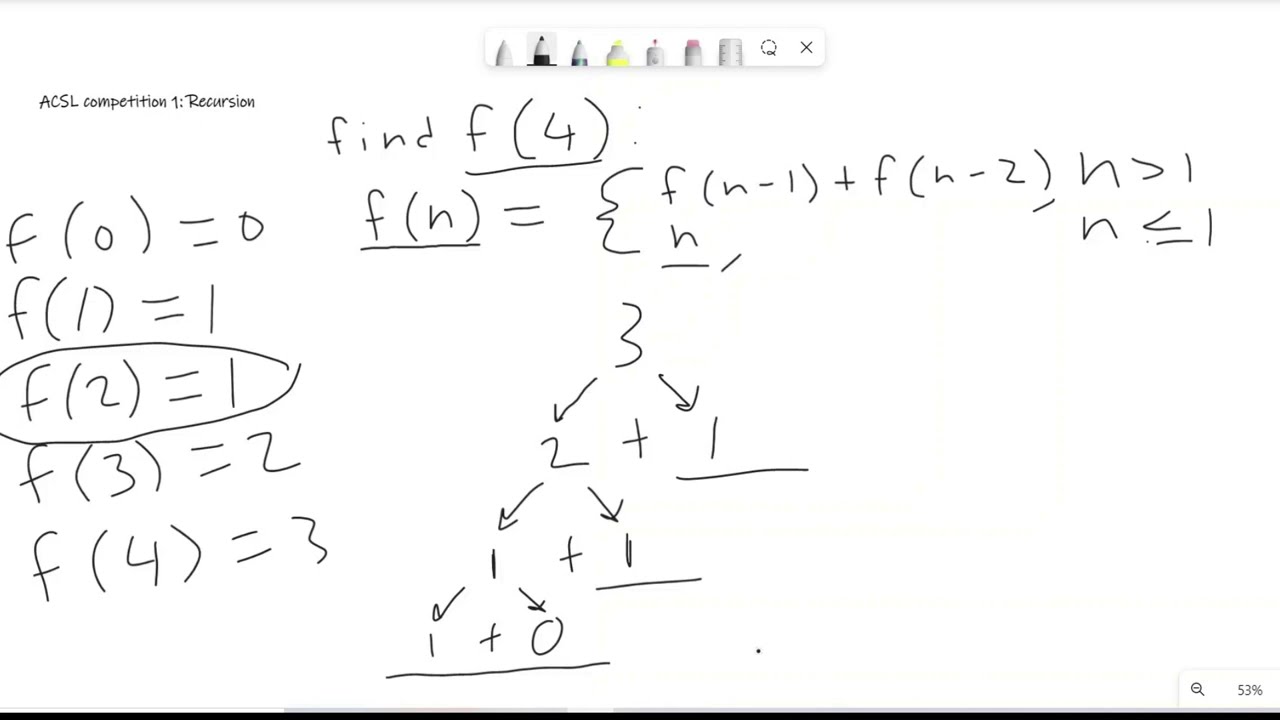 ACSL Contest #1 Recursion