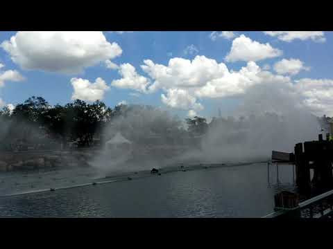 Universal Studios Orlando New Waterfront Show Fountain Testing clip (June 15, 2018)