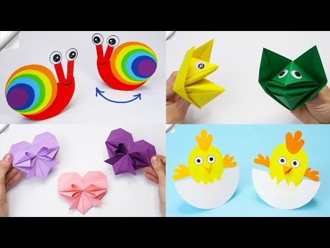 6 DIY paper crafts Moving paper TOYS Easy paper crafts
