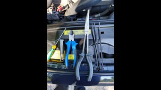 AC compressor clutch, zip tie fix, Volvo S80 2001