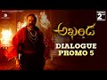 Akhanda Dialogue Promo 5 Nandamuri Balakrishna Boyapati Srinu Thaman S Dec 2nd