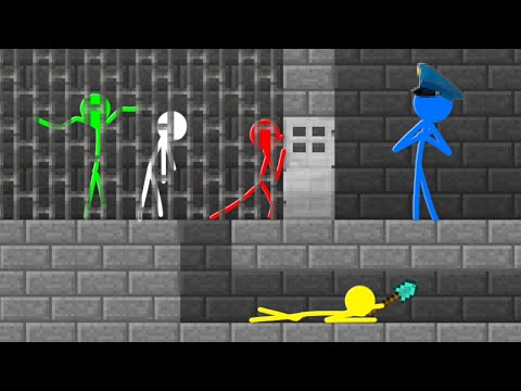 Stickman Escapes Prison in Epic Minecraft Showdown!