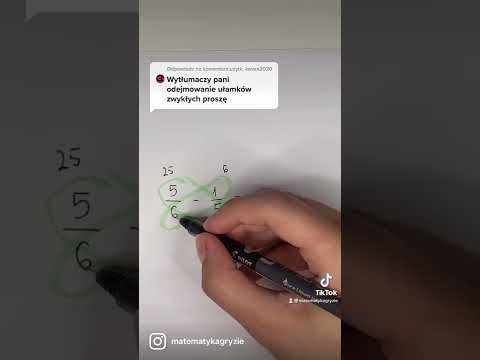 Sposób na odejmowanie ułamków! 🥰