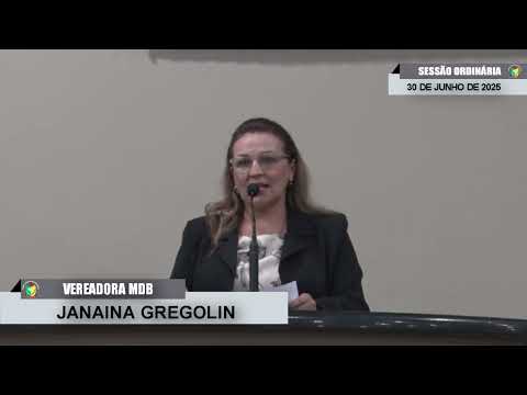 CMBTE - USO DE TRIBUNA PELA VEREADORA JANAINA GREGOLIN - MDB