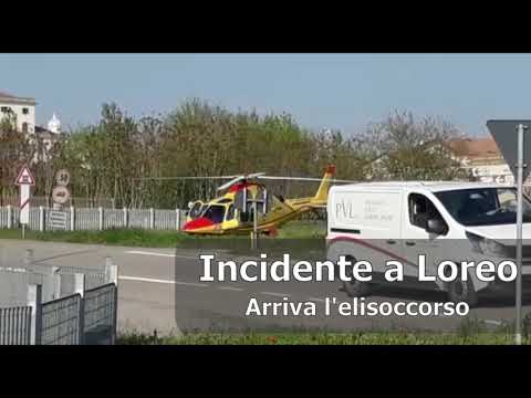 Incidente a Loreo, arriva l'elisoccorso