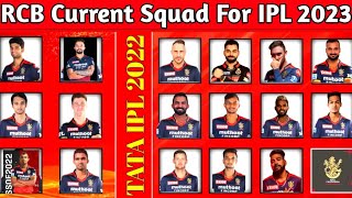 IPL 2023 Royal Challengers Bangalore (rcb) Full Squad | RCB Squad 2022 | RCB Team 2023